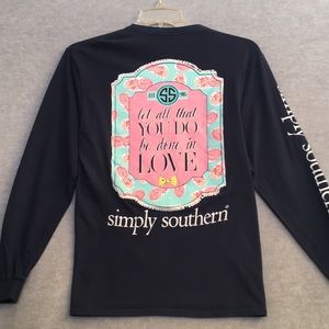 SIMPLY SOUTHERN Soft Comfy Long Line Long Sleeve Graphic Tee